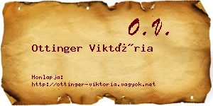 Ottinger Viktória névjegykártya